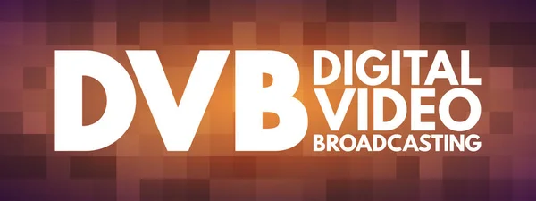 Dvb Digital Video Broadcasting Akronym Technologiekonzept Hintergrund — Stockvektor