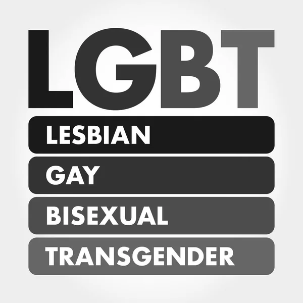 Lgbt Lesbianas Gays Bisexuales Acrónimos Transgénero Antecedentes Conceptuales — Vector de stock