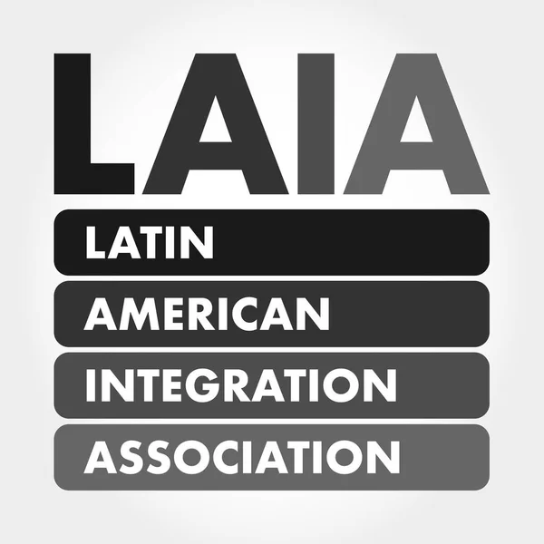 Laia Latin American Integration Association Acronyme Contexte Concept Entreprise — Image vectorielle