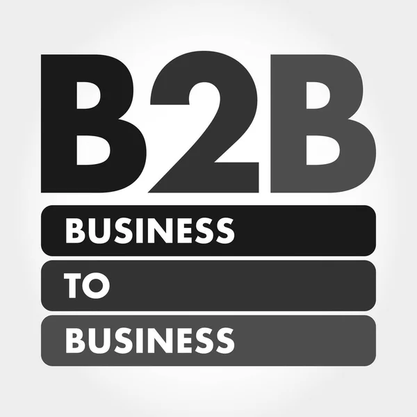 B2B Business Business Akronym Konceptbakgrund — Stock vektor
