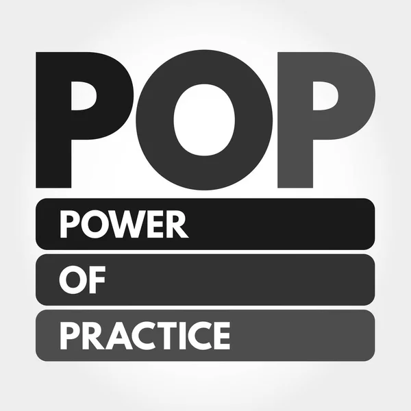 Pop Acronim Putere Practică Fundal Concept Afaceri — Vector de stoc