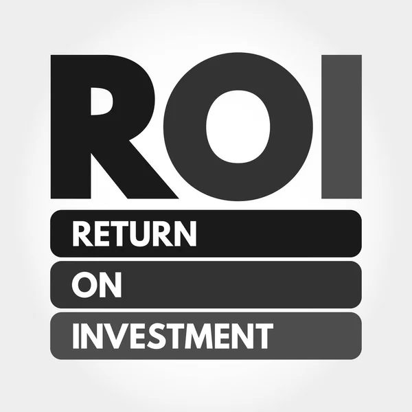 Roi Return Investment Acronym Business Concept Background — Stock Vector