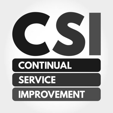 CSI - Sürekli Hizmet Geliştirme kısaltması, iş kavramı geçmişi
