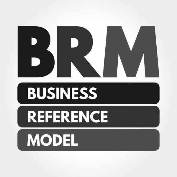 Brm ビジネスリファレンスモデルの頭字語 ビジネスコンセプトの背景 — ストックベクタ