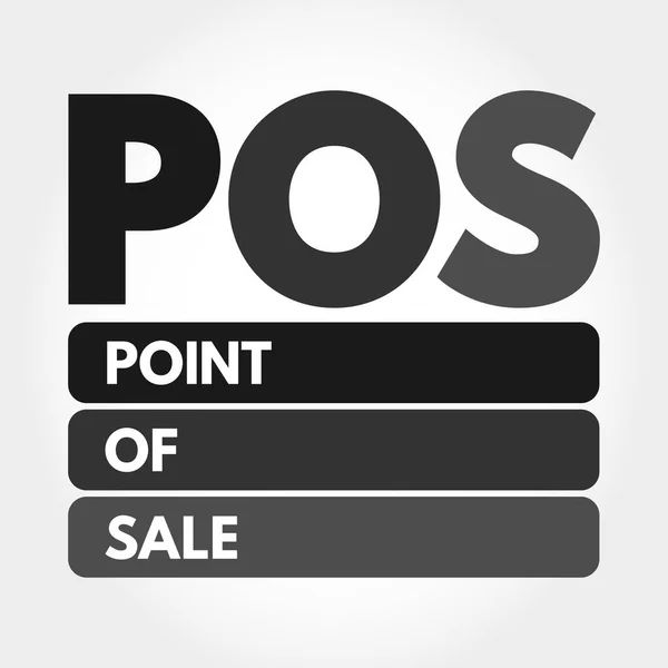 Pos Sale Point Sale Acronym Business Concept Background — 스톡 벡터