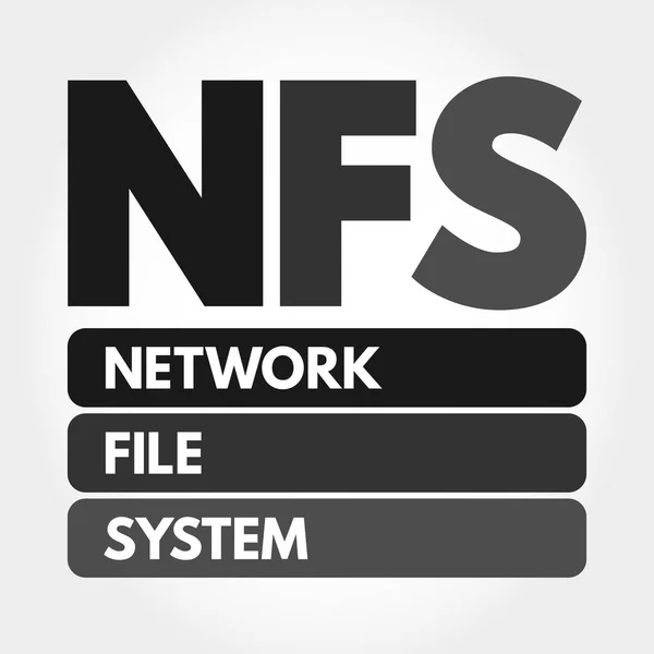 Nfs Akronim Sistem Berkas Jaringan Latar Belakang Konsep Teknologi - Stok Vektor