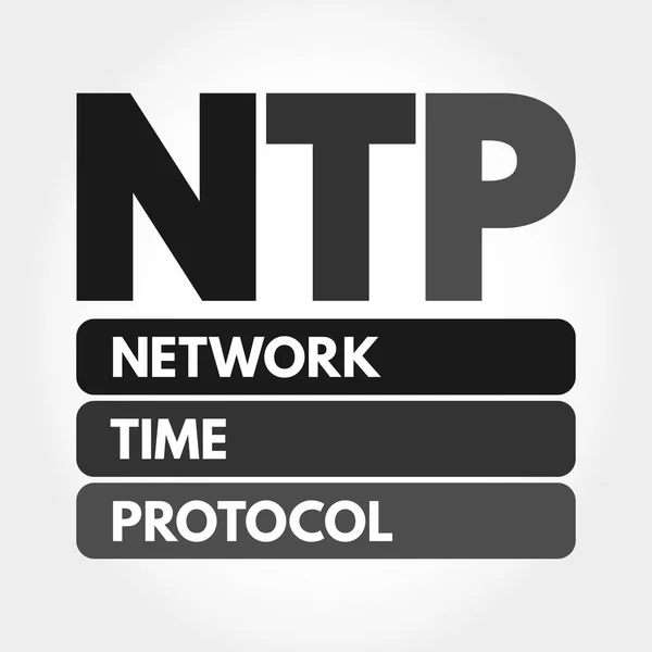 Ntp Akronim Protokol Waktu Jaringan Latar Belakang Konsep Teknologi - Stok Vektor