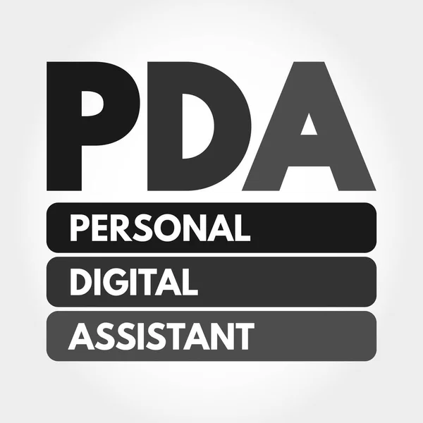 Pda Personal Digital Assistant Akronym Hintergrund Zum Technologiekonzept — Stockvektor