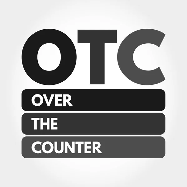 Otc Counter Acronym Medical Concept Background — 图库矢量图片