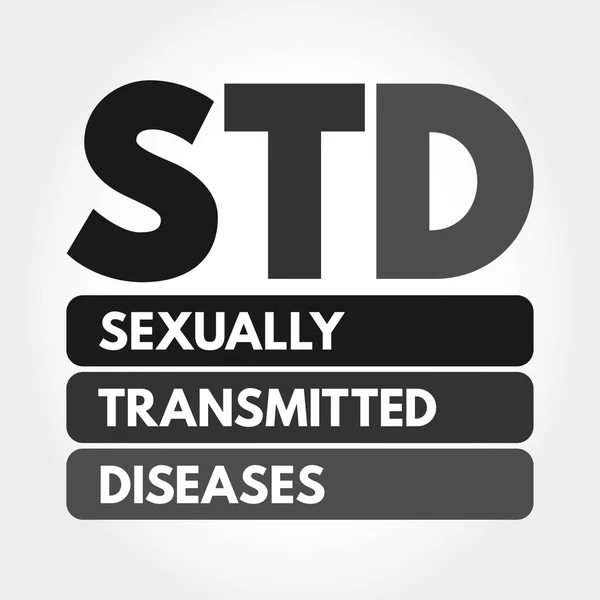 Dst Doenças Sexualmente Transmissíveis Sigla Fundo Conceito Médico —  Vetores de Stock