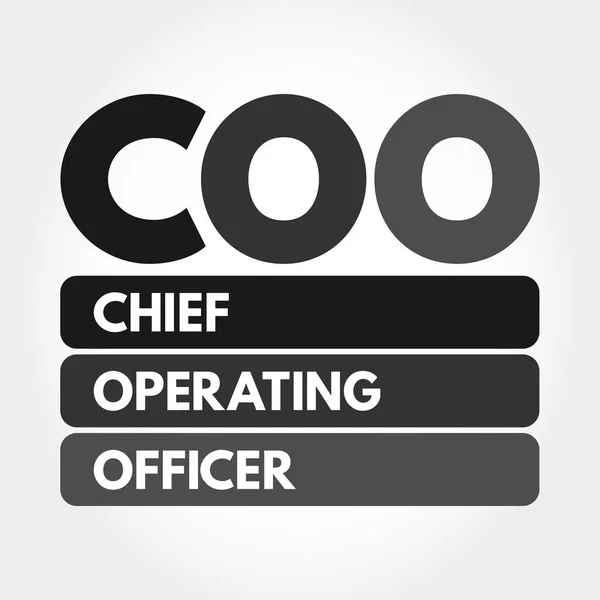 Coo Chief Operating Officer Akronym Business Concept Background — Stockový vektor