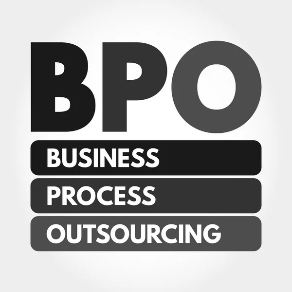 Bpo ビジネスプロセスアウトソーシングの頭字語 概念の背景 — ストックベクタ
