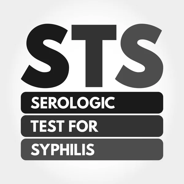 Sts Teste Sorológico Para Sífilis Sigla Fundo Conceito Médico — Vetor de Stock