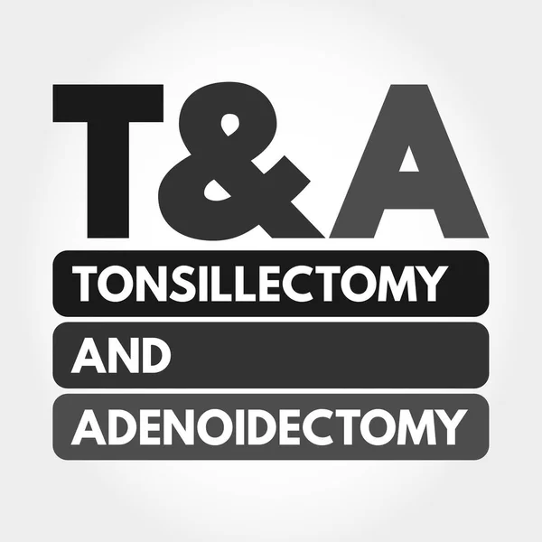 Amigdalectomía Acrónimo Adenoidectomía Antecedentes Concepto Médico — Vector de stock