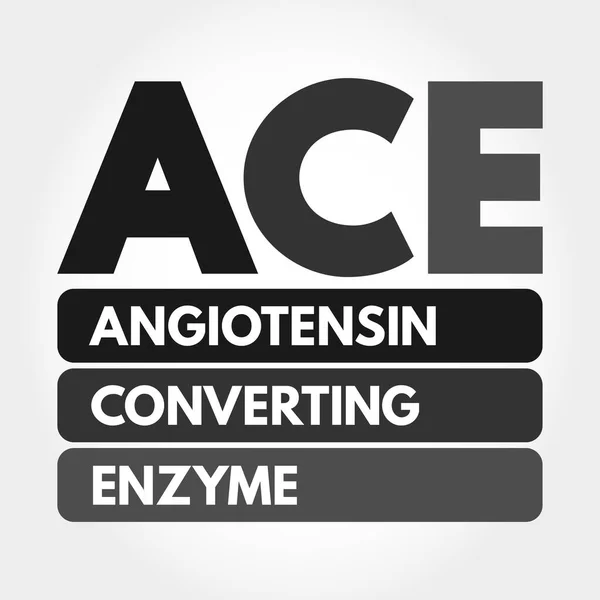 Ace Angiotensina Convertendo Enzima Acrônimo Fundo Conceito Médico — Vetor de Stock