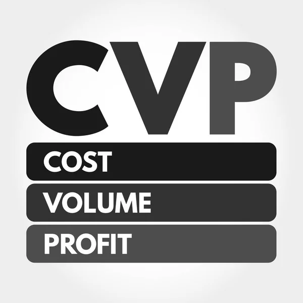 Cvp Cost Volume Profit Acronym Business Concept Background — Stock Vector