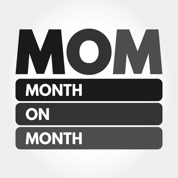 Mom Month Month Akronym Geschäftsidee Hintergrund — Stockvektor