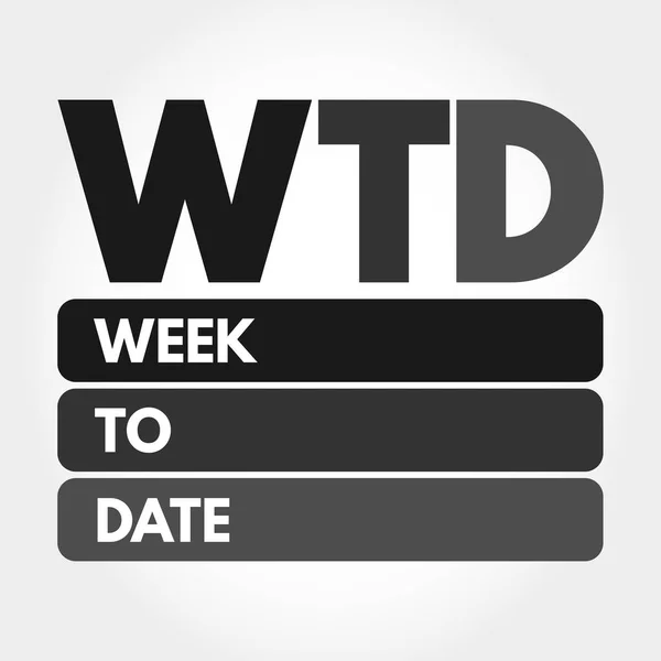 Wtd Týden Data Akronym Obchodní Koncept Pozadí — Stockový vektor