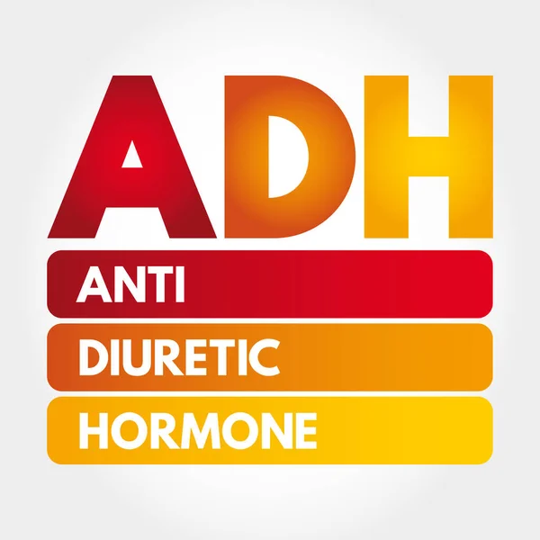 Adh Hormona Antidiurética Acrônimo Fundo Conceito — Vetor de Stock