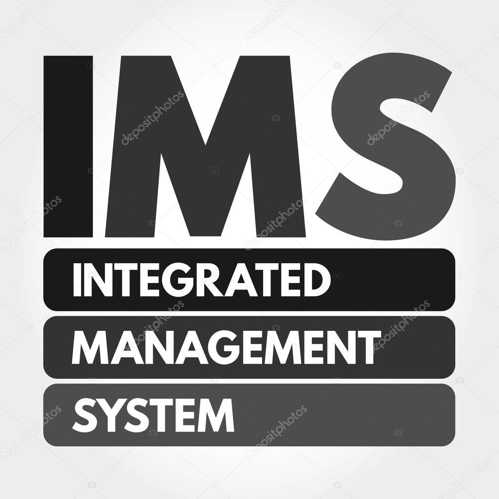 IMS - Integrated Management System acronym, business concept background