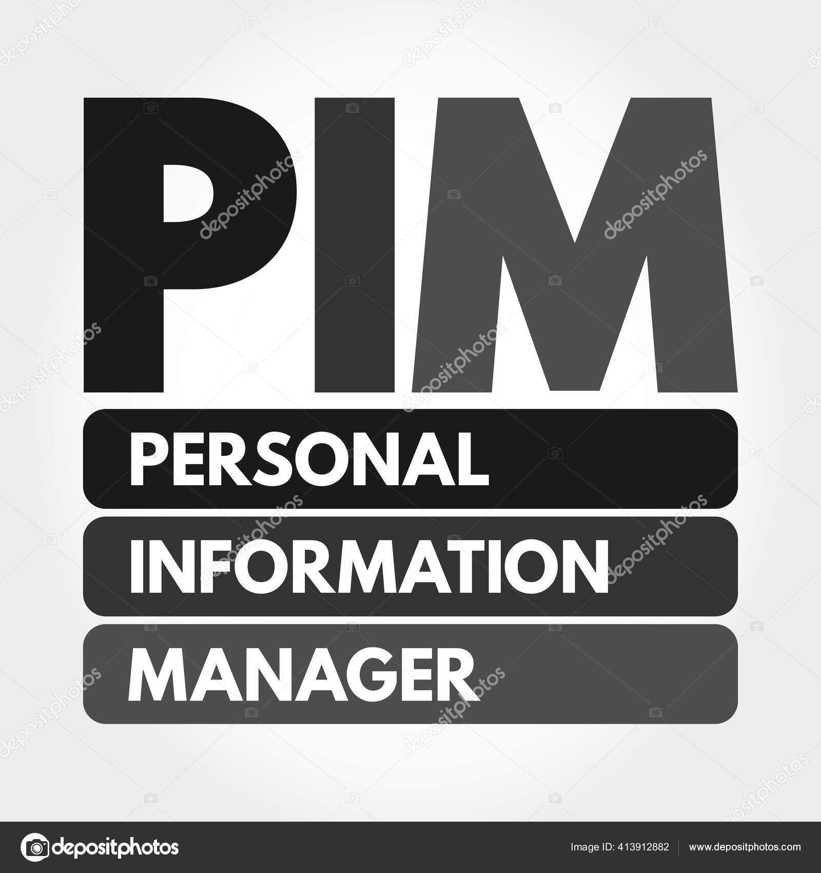Pim Personal Information Manager Acronym Business Concept Background