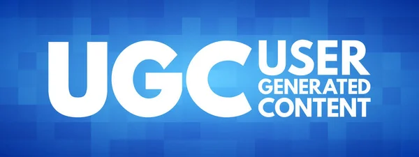 Ugc User Generated Content Akronym Affärsidé Bakgrund — Stock vektor
