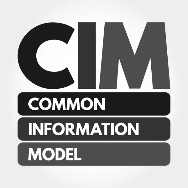 Cim Common Information Model Akronym Konzepthintergrund — Stockvektor