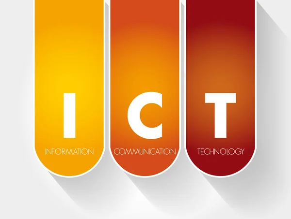 Tic Acronyme Des Technologies Information Communication Contexte Concept Entreprise — Image vectorielle