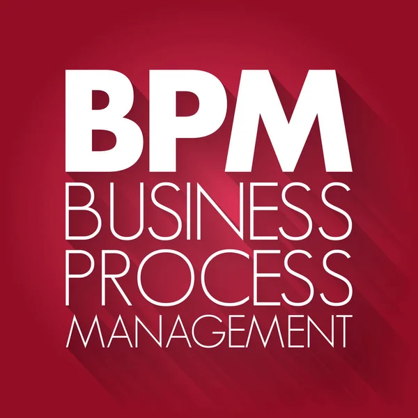 Bpm Business Process Management Acronimo Business Concept Background — Vettoriale Stock