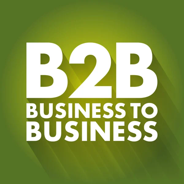 B2B Business Business Akronym Konceptbakgrund — Stock vektor