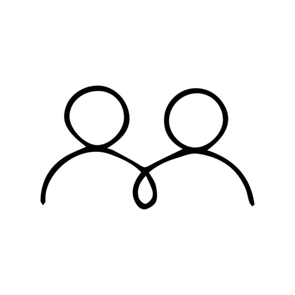 Menschen Symbol Logo-Design isoliert auf dem weißen Hintergrund — Stockvektor