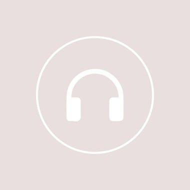 Kulaklıklar düz simge. Müzik ve teknoloji, ses ve ses, vektör illüstrasyonu. YENİ