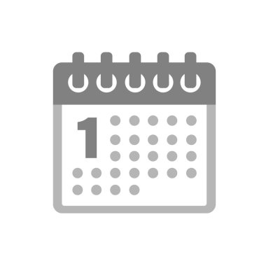 Takvim simgesi, vektör eps10 illüstrasyonu. Takvim Tarihi. Çalışma belgeniz, sunumunuz, web ve mobil uygulamalarınız için modern simgeler, bilgi, kapak, poster, rapor, el ilanı 1 numara