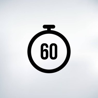 60 saniye geri sayım simgesi ayarlandı. zaman aralığı simgeleri. Kronometre ve zaman ölçümü. Hisse Vektörü illüstrasyonu beyaz arkaplanda izole edildi. YENİ