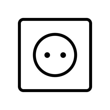 Soket Simgesi gri arkaplanda izole edildi. Web tasarımınız için Rosette sembolü, logo, UI. Vektör illüstrasyonu, EPS10.