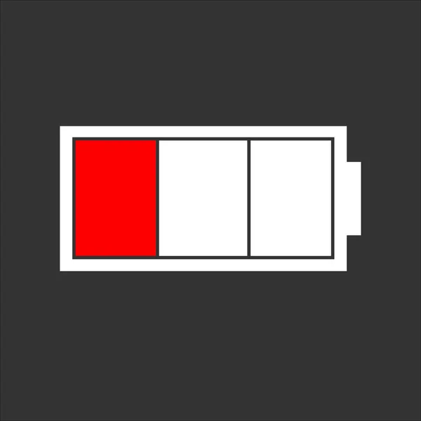 Akkuladesymbol Für Telefone Und Industriezellen Schaltung Roter Akkuladungssymbolvektor Neu — Stockvektor