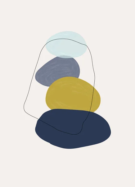 Duvar dekorasyonu, kartpostal ya da broşür tasarımı için yaratıcı minimalist el resmi. Vektör EPS10.