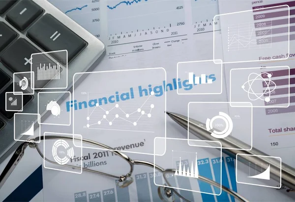 Business Finance Concept Documents Icons — Stock Photo, Image