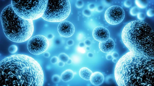 Крупный План Вирусных Клеток Бактерий Светлом Фоне — стоковое фото