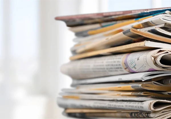 Pile Newspapers Background Close View — Stock Photo, Image