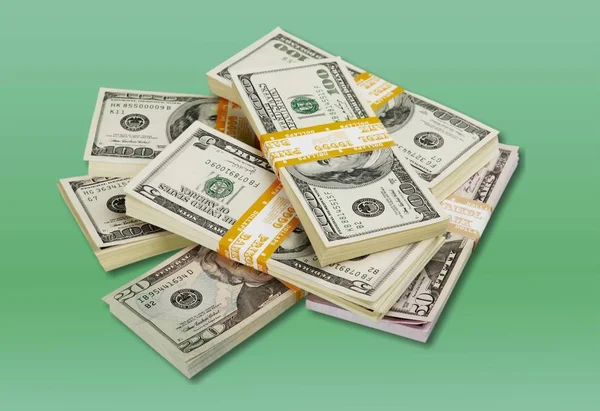 Stack of money isolated — Stock Photo, Image