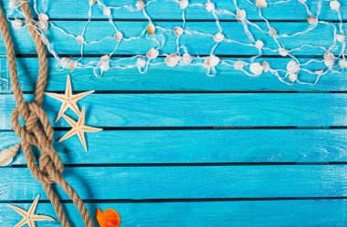 Boş alan denizyıldızı ile yaz arka plan