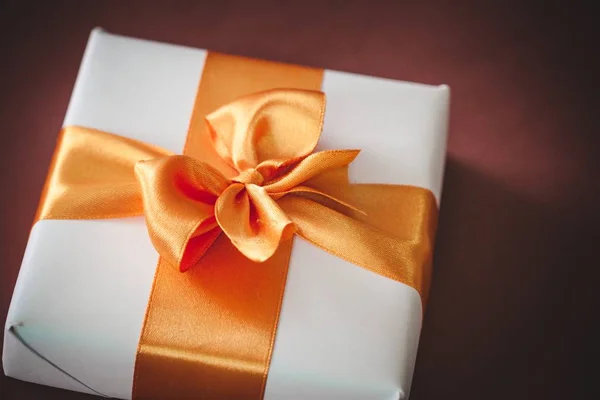 Cute Gift Box Ribbon Bow — Stock Photo, Image