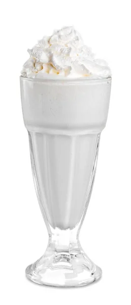 흰색 배경에 고립 된 밀크 쉐이크 — 스톡 사진