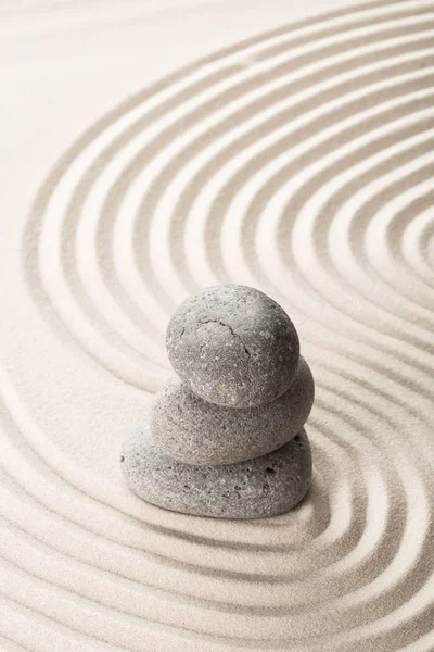 Nahaufnahme Von Zen Steinen Sand — Stockfoto