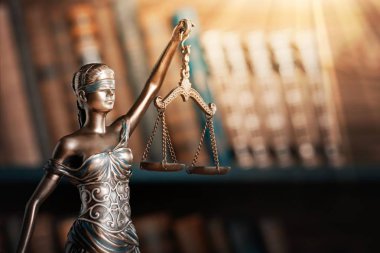 Adalet, arka plan bulanık onları sembolü