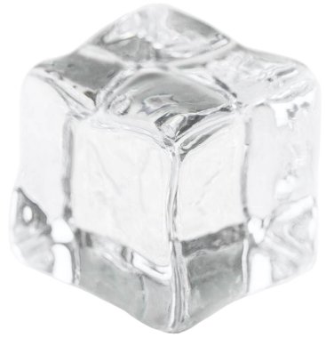 Beyaz arka plan üzerinde izole tek Ice cube 