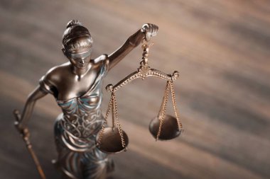 Adalet, arka plan bulanık onları sembolü