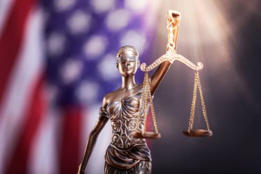 Adalet, arka plan bulanık onları sembolü