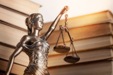 Adalet, arka plan bulanık onları sembolü